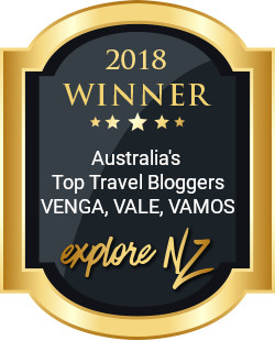 Winner of Explore NZ's best travel bloggers in Australia Award 2018