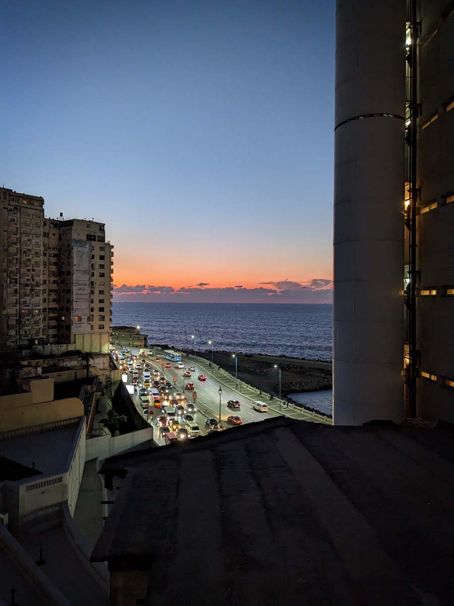 Alexandria at dusk